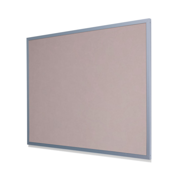 2187 Brown Rice Colored Cork Forbo Bulletin Board with Heavy Aluminum Frame